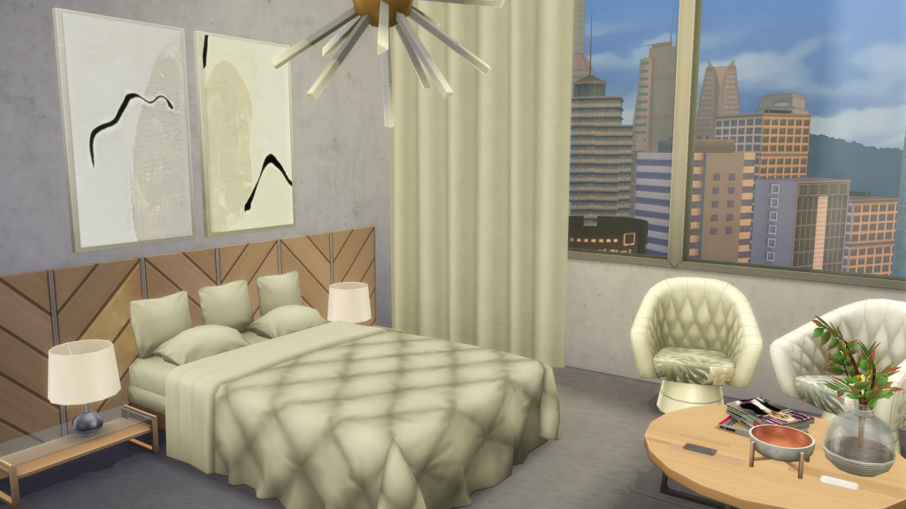 Sims 4 Penthouse Apartments That Feel Like Luxury Living (No CC) 32 Sims 4 penthouse build no CC with high end living space