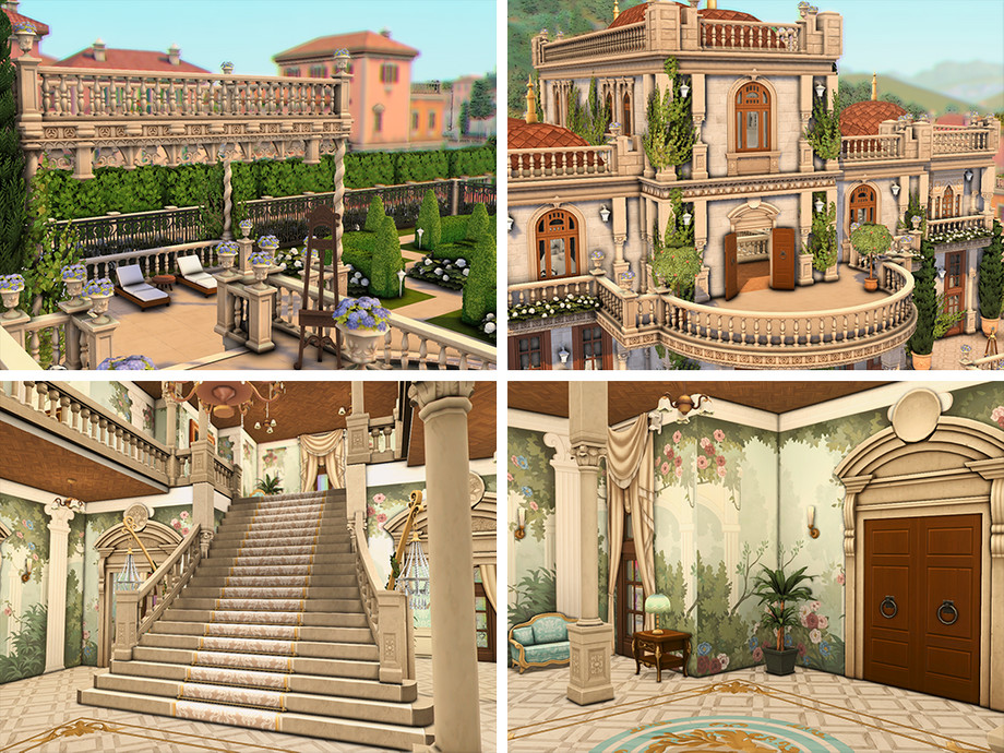 sims 4 grand 3 bedroom estate no cc