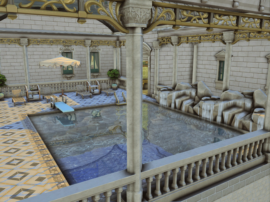 sims 4 grand estate outdoor pool