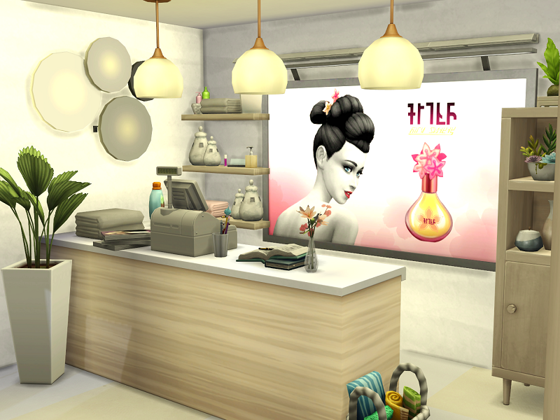 sims 4 hair salon reception desk no cc