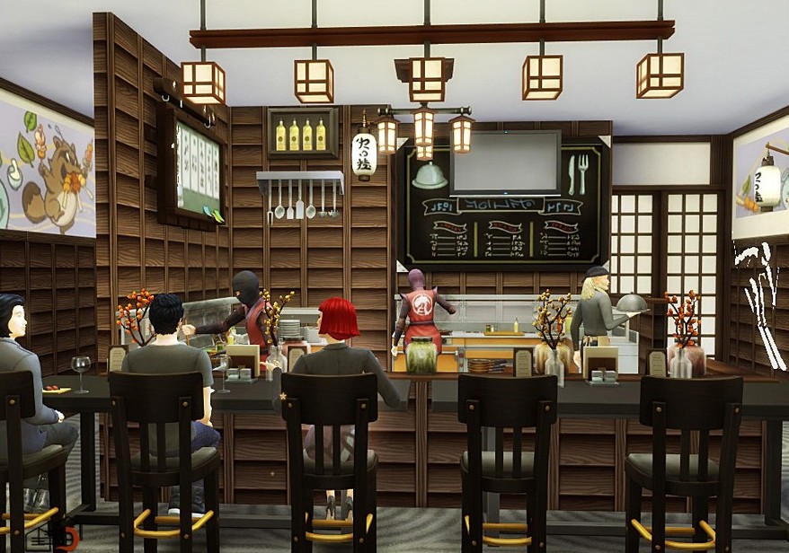 12 Sims 4 Restaurants Your Sims Will Actually Visit (No CC) 30 sims 4 hibachi seating no cc