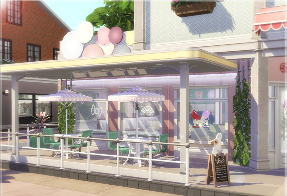 sims 4 ice cream parlor no cc