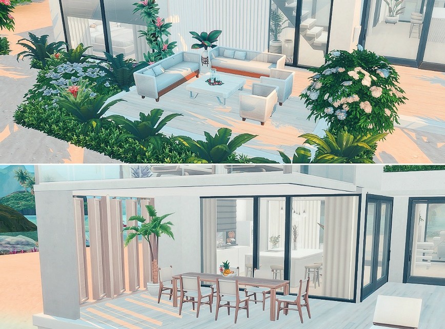 10 Beautiful Sims 4 Vacation Homes (No CC) 29 sims 4 island villa beach vacation home no cc