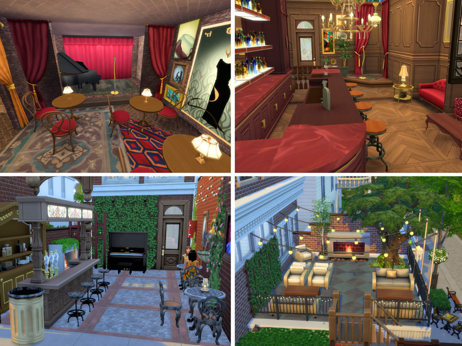 sims 4 jazz cafe community lot no cc