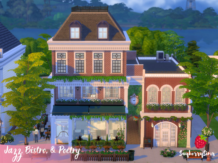 sims 4 jazz cafe no cc