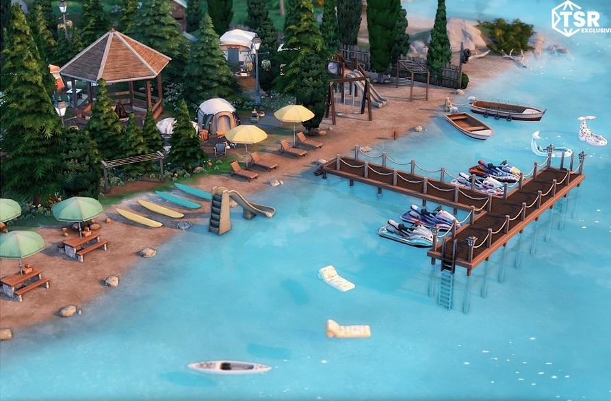 sims 4 lake camp cabin no cc