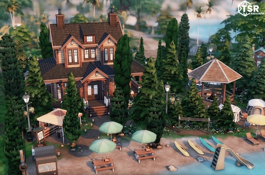 sims 4 lake camp no cc