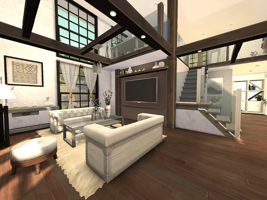 sims 4 lake house no cc open floorplan