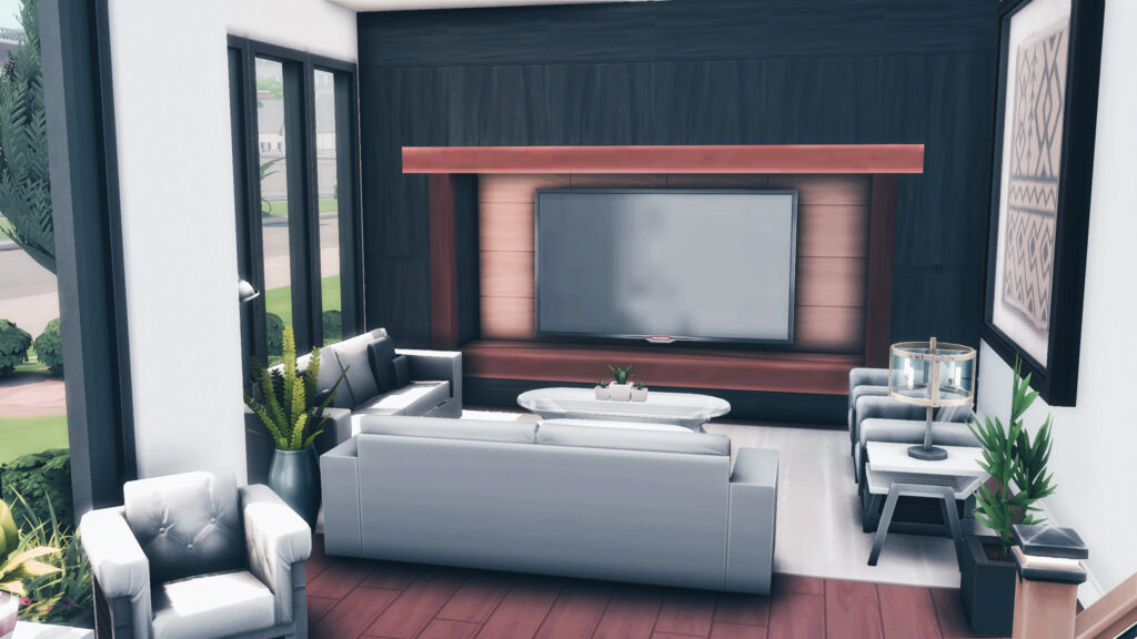 Beautiful Sims 4 Base Game Houses (No CC) You Need 34 Sims 4 base game house no CC with modern kitchen and living room