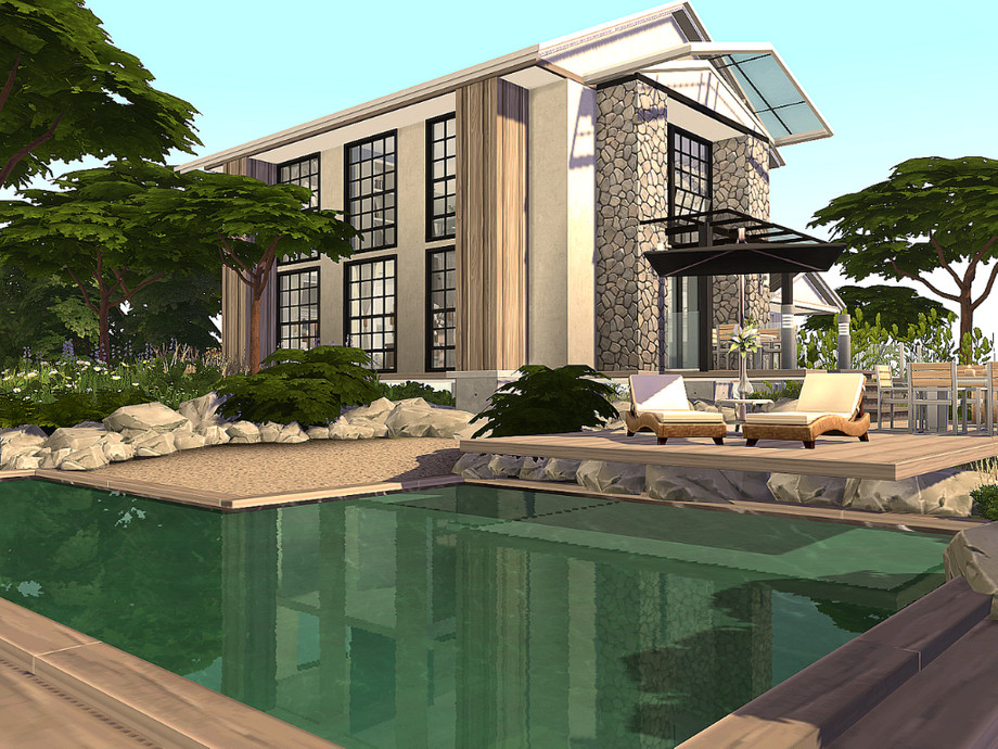 sims 4 large lake house no cc