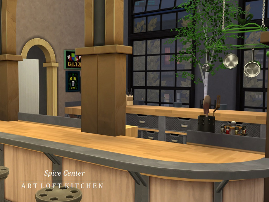 12 Sims 4 Apartment Complexes & Townhouses for Realistic Living (No CC) 7 sims 4 loft kitchen no cc