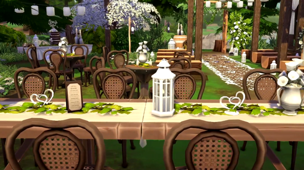Sims 4 Wedding Venues That Feel Like a Dream (No CC) 47 Sims 4 wedding lot no CC with romantic outdoor space