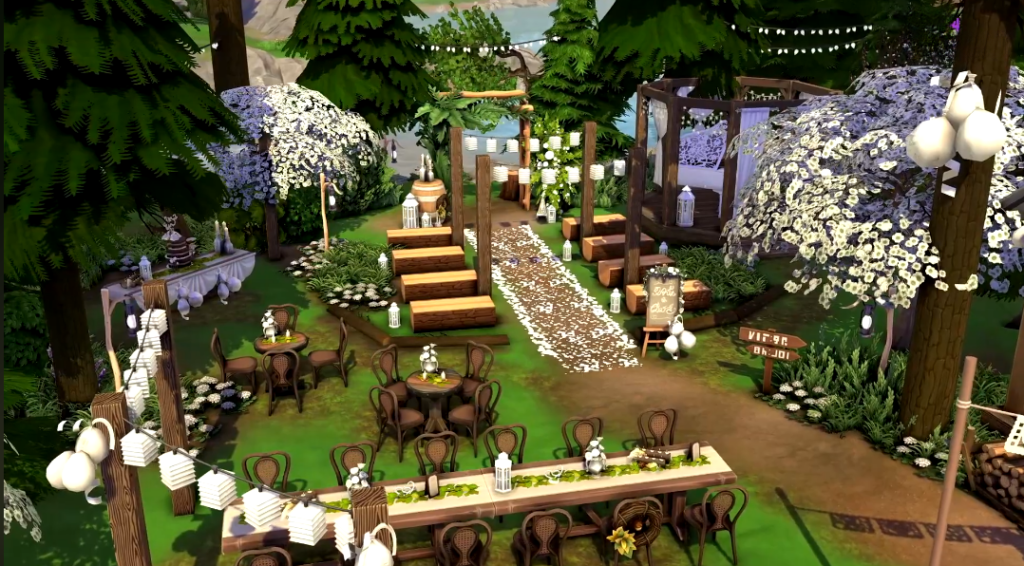 Sims 4 Wedding Venues That Feel Like a Dream (No CC) 46 Sims 4 wedding venue no CC with intimate setting
