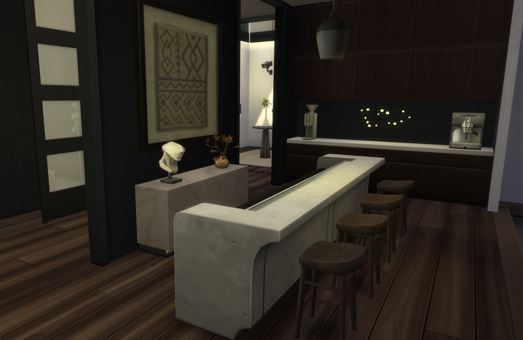 Sims 4 Penthouse Apartments That Feel Like Luxury Living (No CC) 22 Sims 4 penthouse build no CC with bright and airy layout