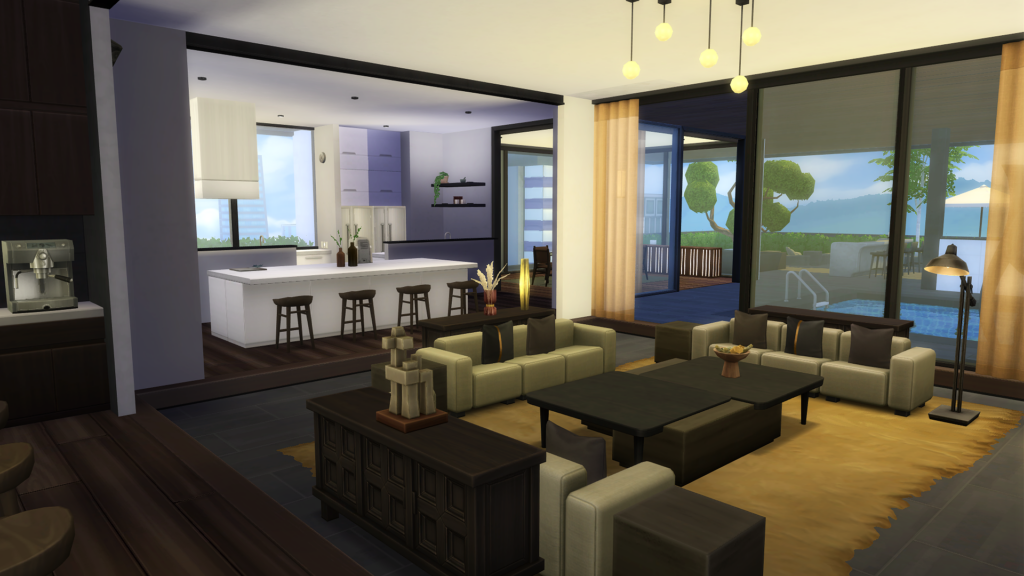 Sims 4 Penthouse Apartments That Feel Like Luxury Living (No CC) 20 Sims 4 penthouse apartments no CC with skyline view