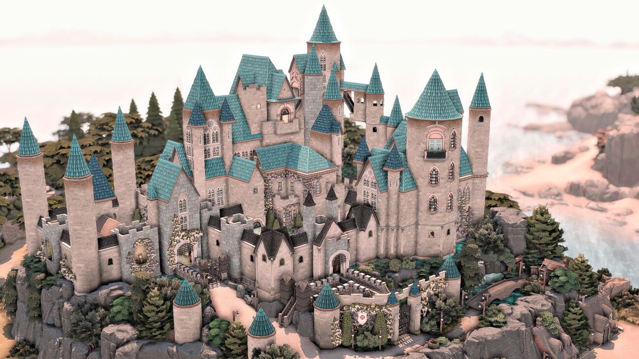 sims 4 massive royal castle no cc