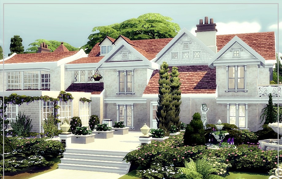 sims 4 mediterranean style home no cc 1