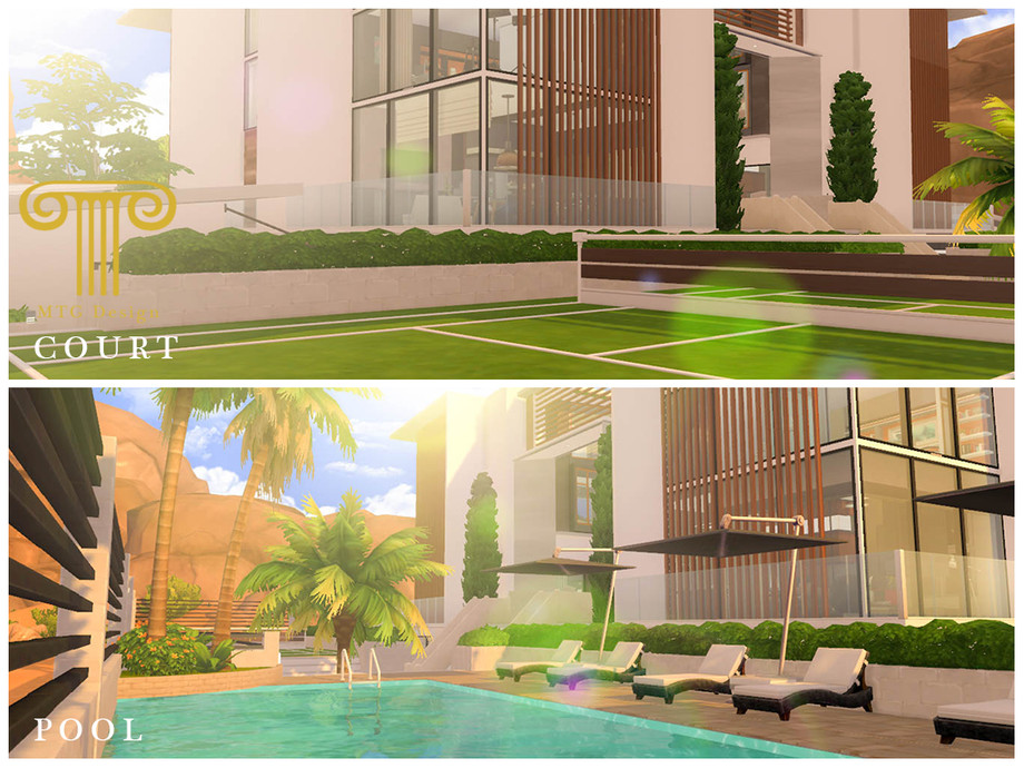 12 Sims 4 Apartment Complexes & Townhouses for Realistic Living (No CC) 33 sims 4 modern contemporary apartment pool no cc