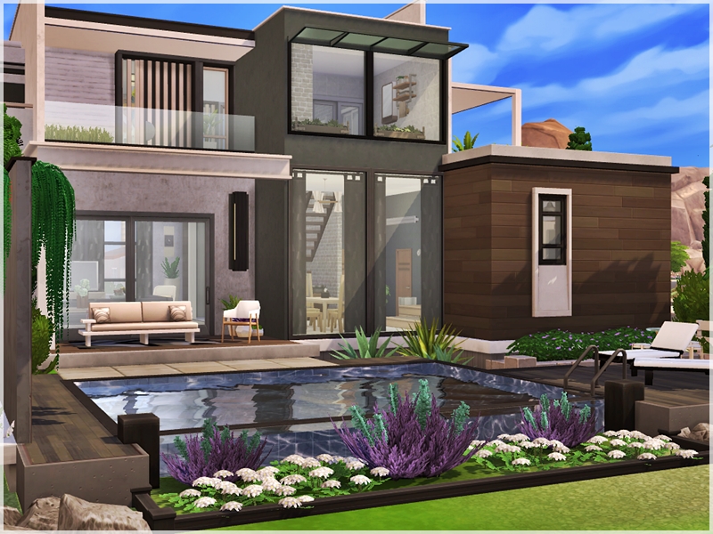 sims 4 modern build no cc outdoor living