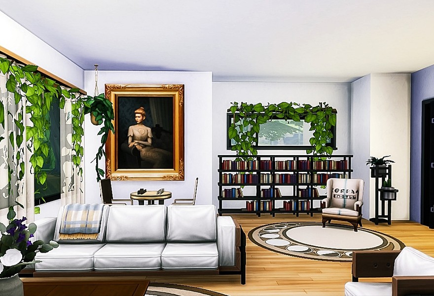 sims 4 modern family living room no cc
