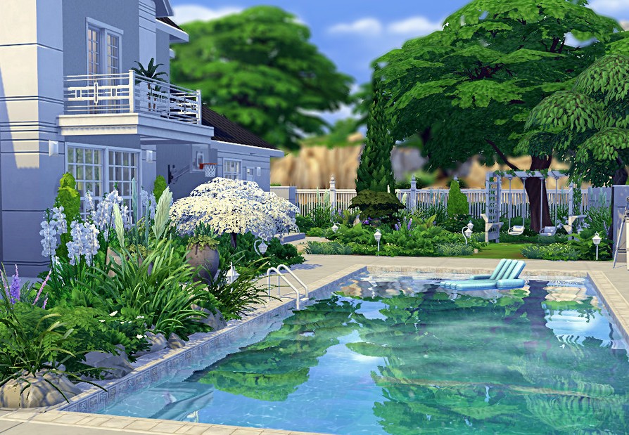 sims 4 modern home swimming pool no cc