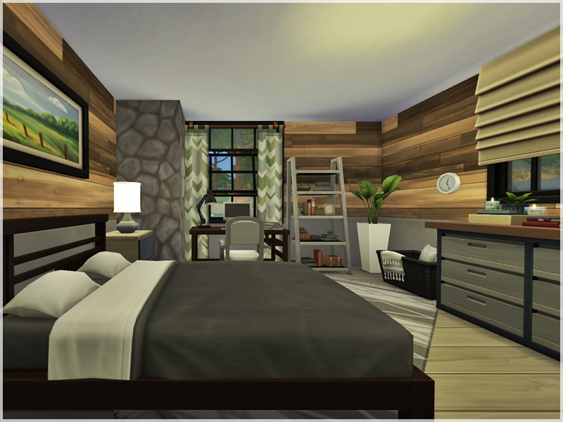 sims 4 no cc cabin build