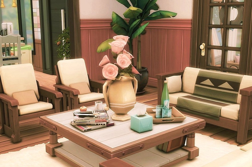 sims 4 no cc family cabin