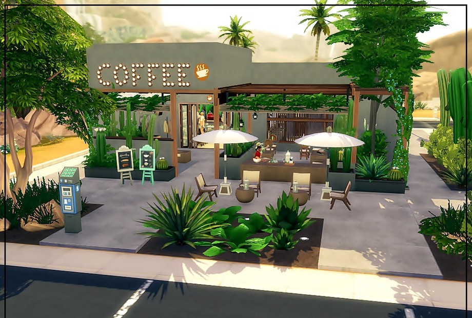 10 Sims 4 Cafes Perfect for Dates & Everyday Gameplay (No CC) 5 sims 4 oasis springs coffee shop no cc