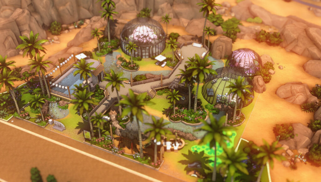 10 Sims 4 Parks & Outdoor Builds Your Sim Will Actually Visit (No CC) 26 Sims 4 outdoor space no CC with relaxing seating areas