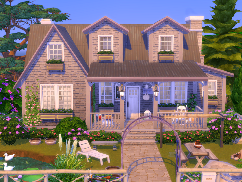 sims 4 off the grid cottage no cc