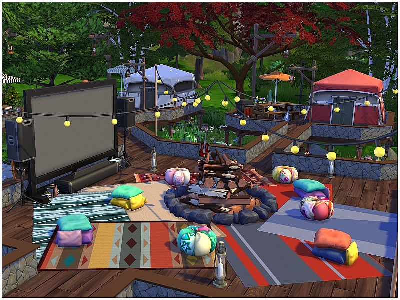 sims 4 outdoor movies camp site no ccc