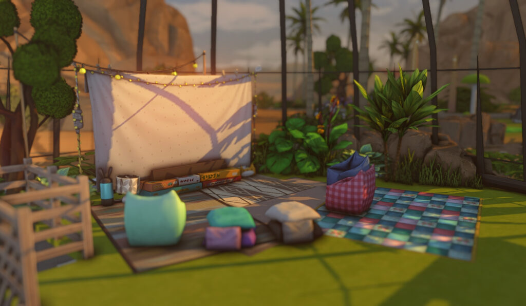 10 Sims 4 Parks & Outdoor Builds Your Sim Will Actually Visit (No CC) 28 Sims 4 outdoor space no CC with relaxing seating areas