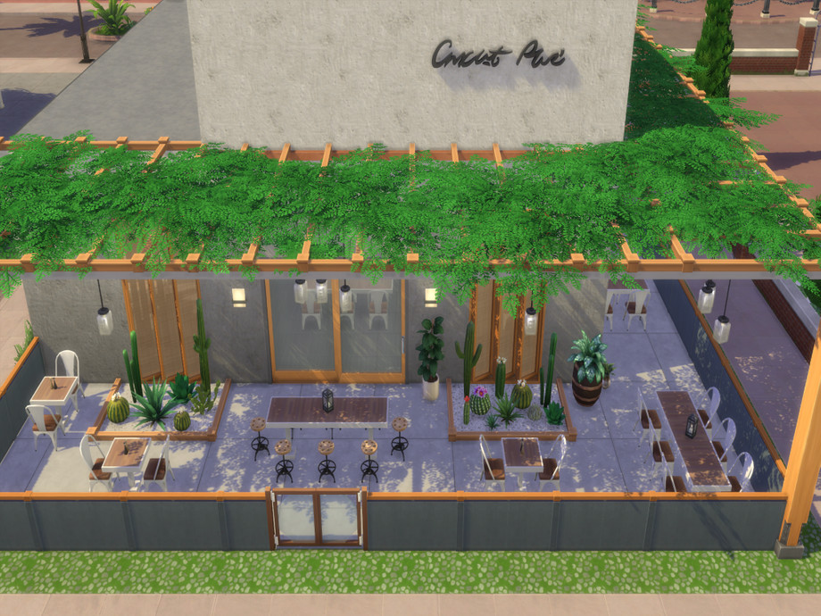 12 Sims 4 Restaurants Your Sims Will Actually Visit (No CC) 27 sims 4 outdoor seating restaurant no cc