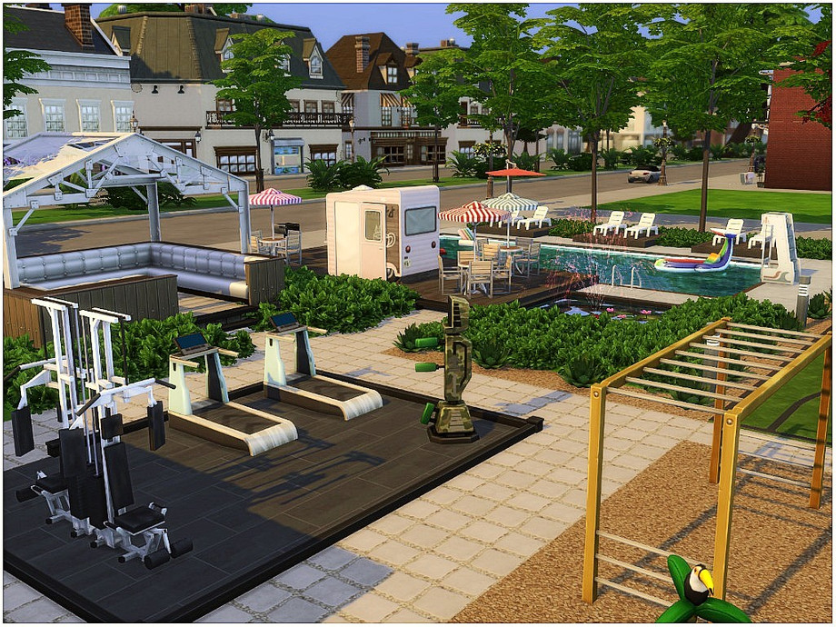 10 Sims 4 Parks & Outdoor Builds Your Sim Will Actually Visit (No CC) 17 sims 4 park with gym area no cc