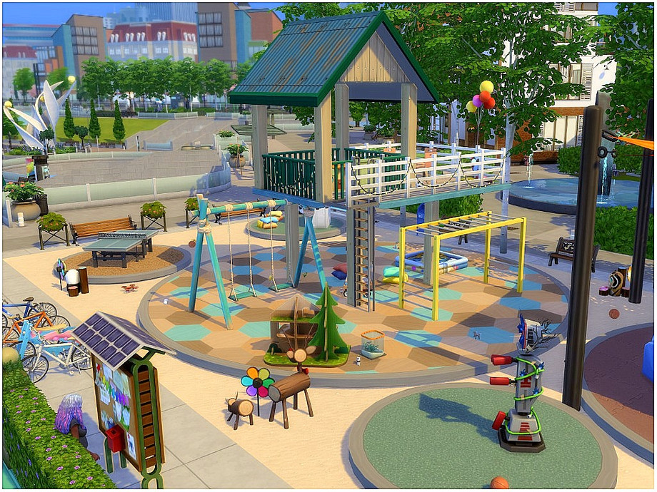 10 Sims 4 Parks & Outdoor Builds Your Sim Will Actually Visit (No CC) 8 sims 4 playground no cc