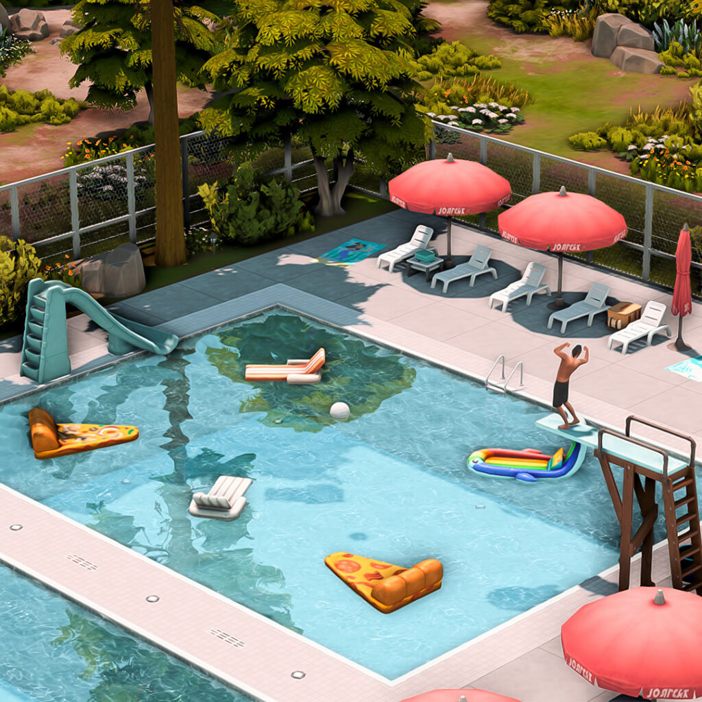 10 Sims 4 Parks & Outdoor Builds Your Sim Will Actually Visit (No CC) 24 sims 4 no cc community pool lot