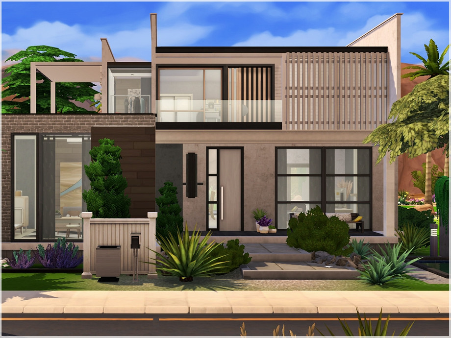 sims 4 private modern home no cc