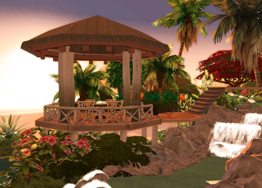 12 Sims 4 Restaurants Your Sims Will Actually Visit (No CC) 39 sims 4 romantic tropical restaurant no cc
