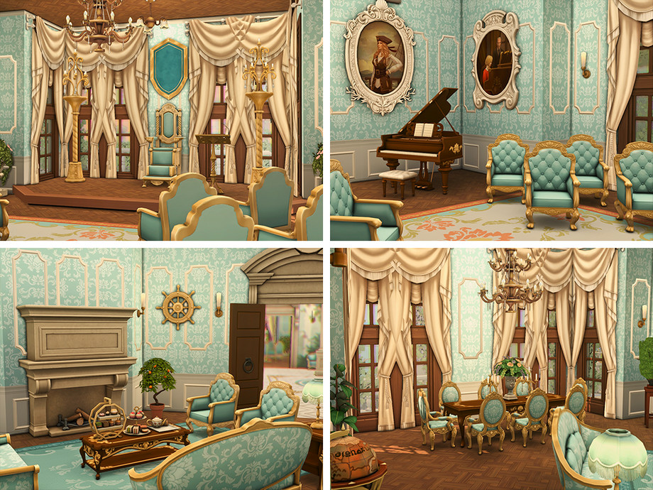 sims 4 royal 3 bedroom estate no cc
