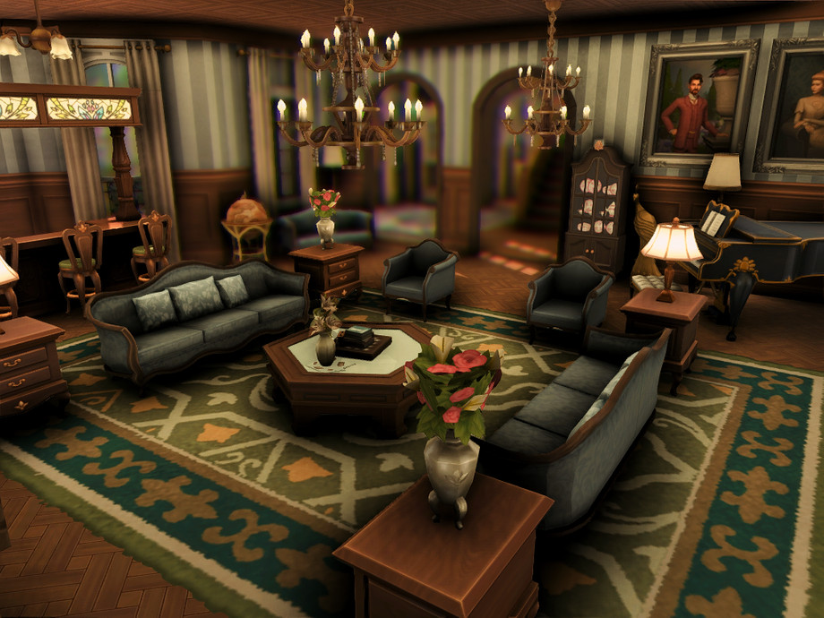 sims 4 royal castle living room no cc 1