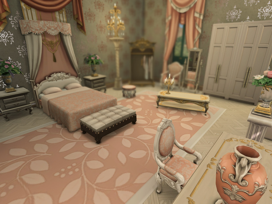 sims 4 royal castle master bedroom no cc
