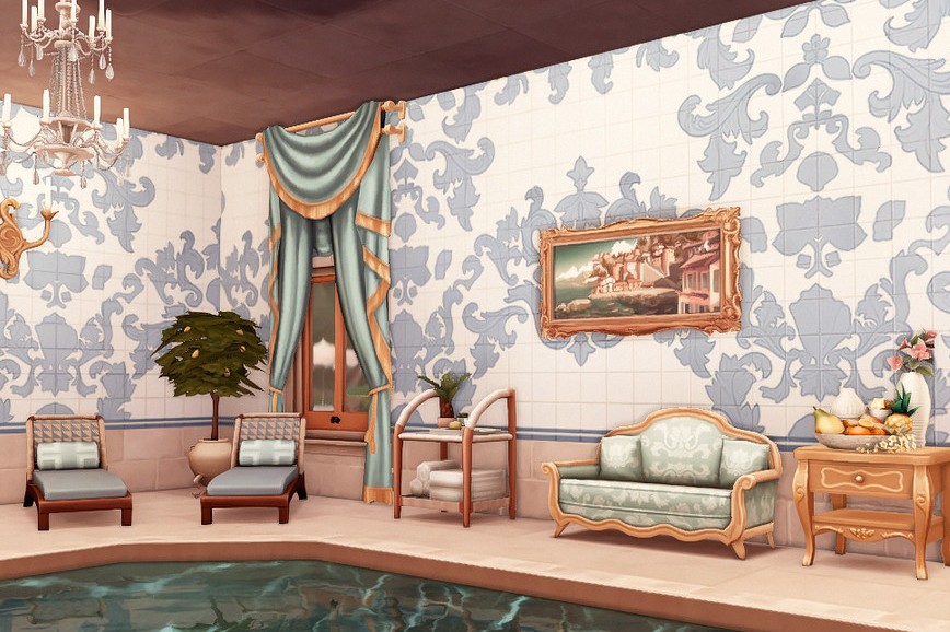 sims 4 royal estate indoor pool