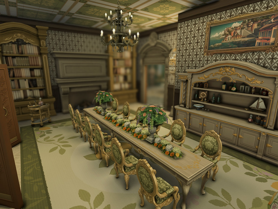 sims 4 royal palace dining room no cc