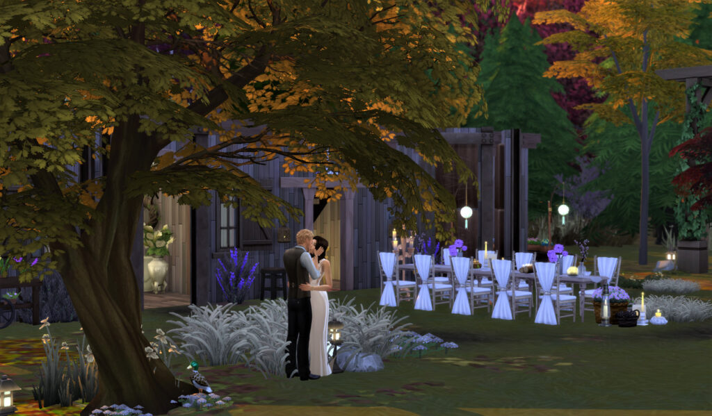 Sims 4 Wedding Venues That Feel Like a Dream (No CC) 36 Sims 4 romantic wedding venue no CC with scenic backdrop