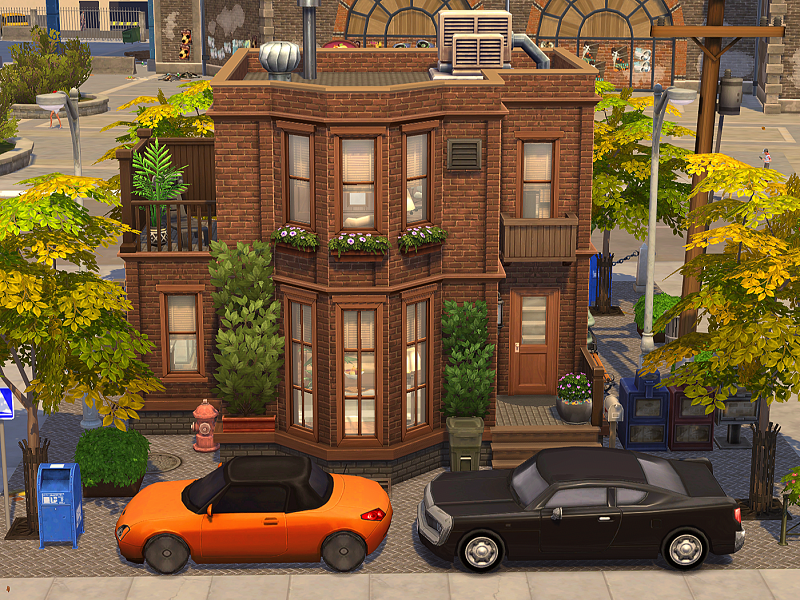 10 Small No CC Homes That Feel Surprisingly Spacious 8 sims 4 small brick townhouse no cc
