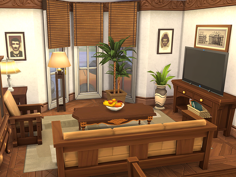10 Small No CC Homes That Feel Surprisingly Spacious 9 sims 4 small brick townhouse warm interior