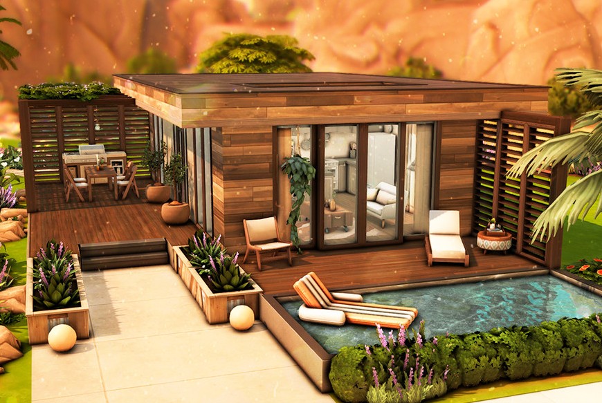 10 Small No CC Homes That Feel Surprisingly Spacious 29 sims 4 small desert home no cc
