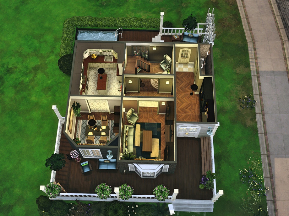 10 Small No CC Homes That Feel Surprisingly Spacious 20 sims 4 small suburban home floorplan no cc