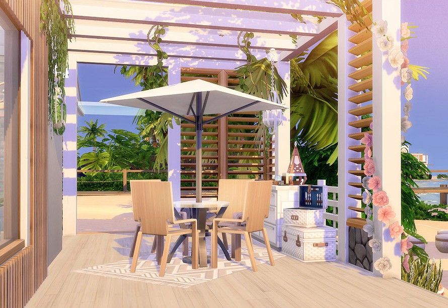 sims 4 small sulani beach house no cc