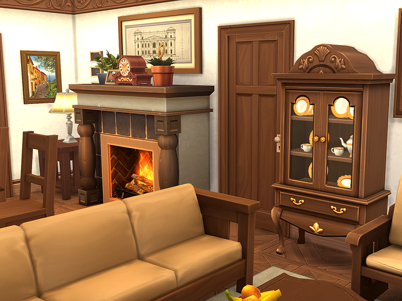 10 Small No CC Homes That Feel Surprisingly Spacious 10 sims 4 small townhouse no cc living room